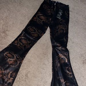 Flare Snakeskin pants
